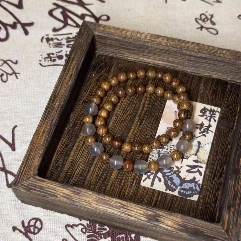 新中式半城山水串珠手链双层叠戴古风复古百搭手串,淘宝优惠券,粉丝福利购,淘宝优惠卷