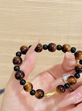 新中式锦鲤虎眼石手串女2025新款爆款显白手链精致百搭高级