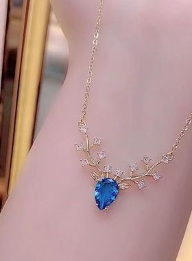 一鹿有你项链女ins锁骨链网红简约个性高级感颈链新款