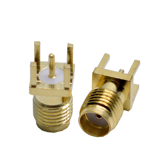 Positive pin SMA connector antenna socket pcb installation
