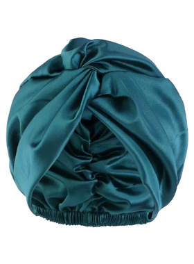 包头帽无痕真丝桑蚕丝双层交叉舒适睡帽女士扭花款 slik cap hat