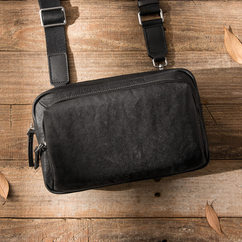 真皮男士潮牌斜挎包多功能头层牛皮手拿包大容量单肩包休闲小抓包,淘宝优惠券,粉丝福利购,淘宝优惠卷