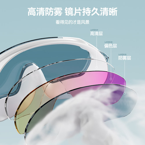 李宁泳镜高清防雾防水女士大框近视带度数男款泳帽套装备游泳成人 - 图1