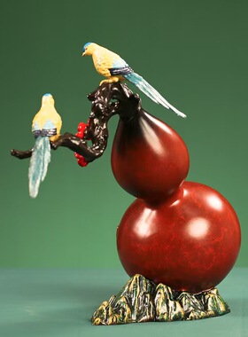 铜葫芦吉祥如意祥瑞摆件客厅办公