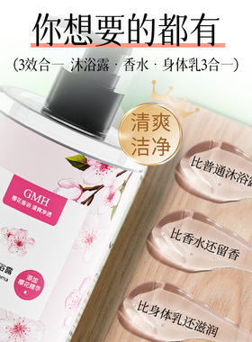 GMH绿茶香氛沐浴露持久留香深层清洁泡沫丰富香水沐浴露大瓶