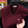 Hengyuanxiang new autumn and winter V-neck wool vest men's vest sweater middle-aged and elderly cashmere waistcoat knitted bottoming shirt