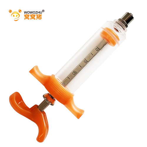 窝窝猪 橙色TPX尼龙塑钢注射器兽用针筒猪牛羊10ml 20ml 30ml50ml - 图0