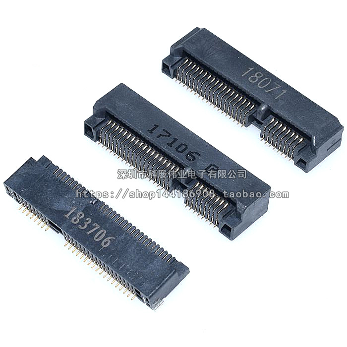 MINI PCIE MINIPCIE插座msata连接器 插槽卡座52P 4.0H/5.2/5.6/8 - 图0