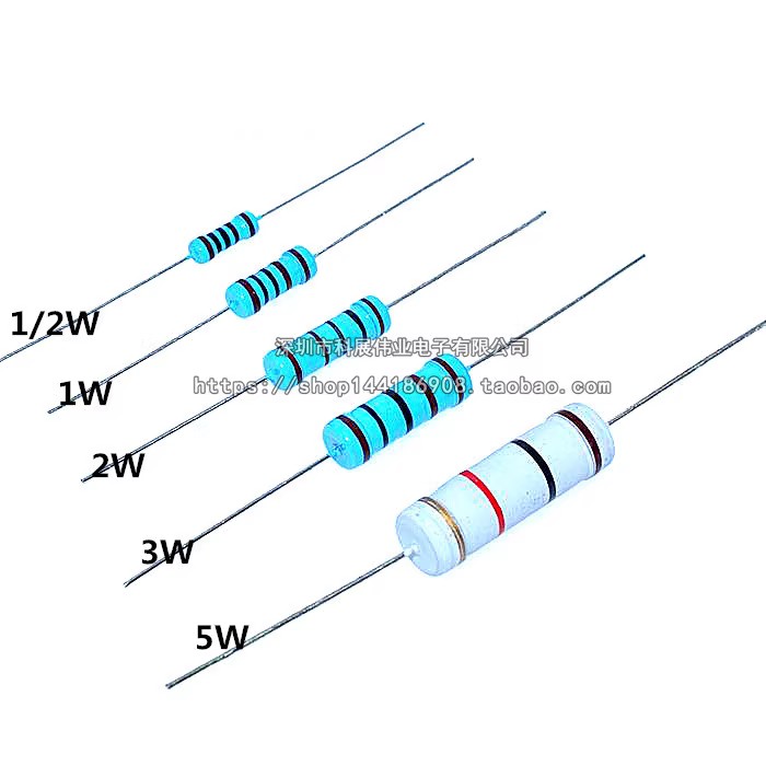 1/4W 1/2W 1W 2W 3W 5W金属膜电阻0.5R 0.62R 0.68R 0.82R欧 - 图0