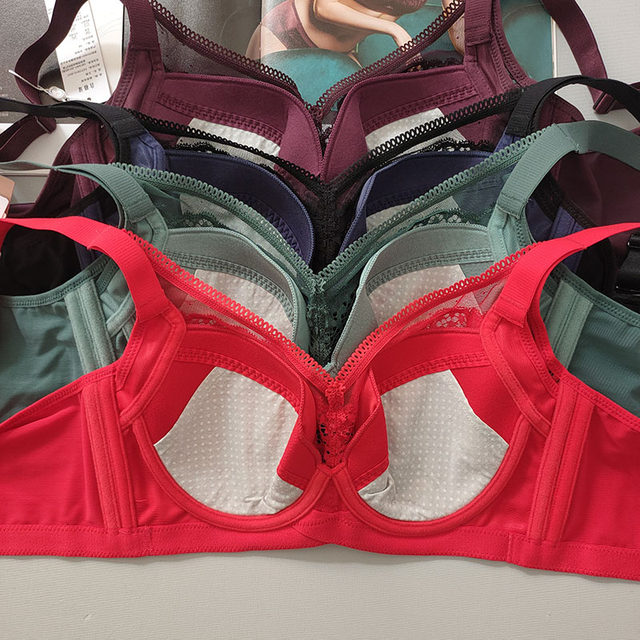 Auvisli counter genuine soft steel ring thin selenium support full cup big breasts small adjustable underwear CDE