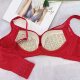 Oversili counter model red small breast thick cup push-up soft steel ring adjustable bra women's underwear AB