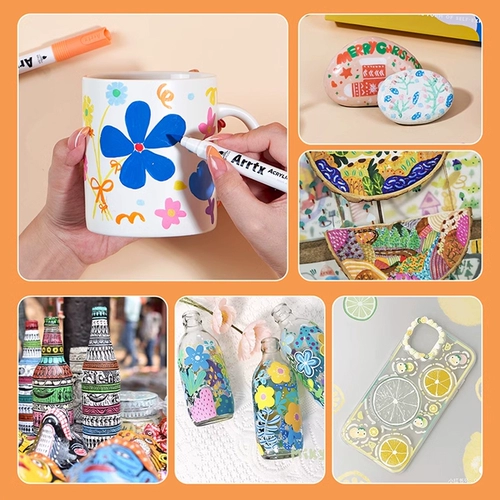 Акрил, маркер, водонепроницаемый пигментированный комплект, 24 цветов, 36 цветов, DIY, граффити