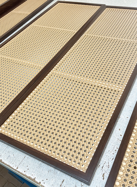 中古风墙饰日式侘寂镂空藤编画框