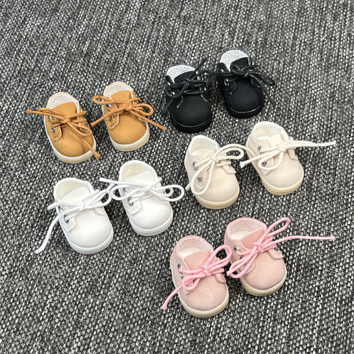 新品10cm棉花娃娃公仔鞋子可站立靴子10厘米玩偶系鞋带小皮鞋配饰 - 图3
