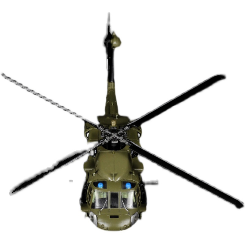 1:72UH60通用直升机模型合金飞机摆件仿真美军黑鹰坠落纪念品航模-图3