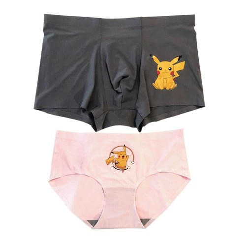 Оригинальное креативное шелковое мультяшное нижнее белье для влюбленных, быстросохнущий комплект для школьников