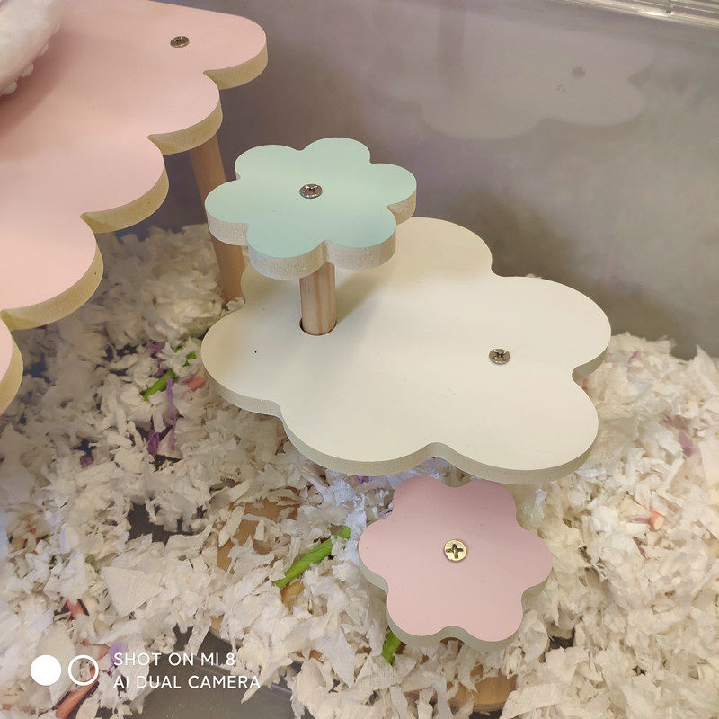 【花繁】仓鼠玩具金丝熊亚克力笼子造景平台跑轮吊篮床楼梯窝秋千,淘宝优惠券,粉丝福利购,淘宝优惠卷