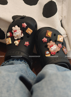 曲奇饼干丨可爱卡通洞洞鞋鞋花
