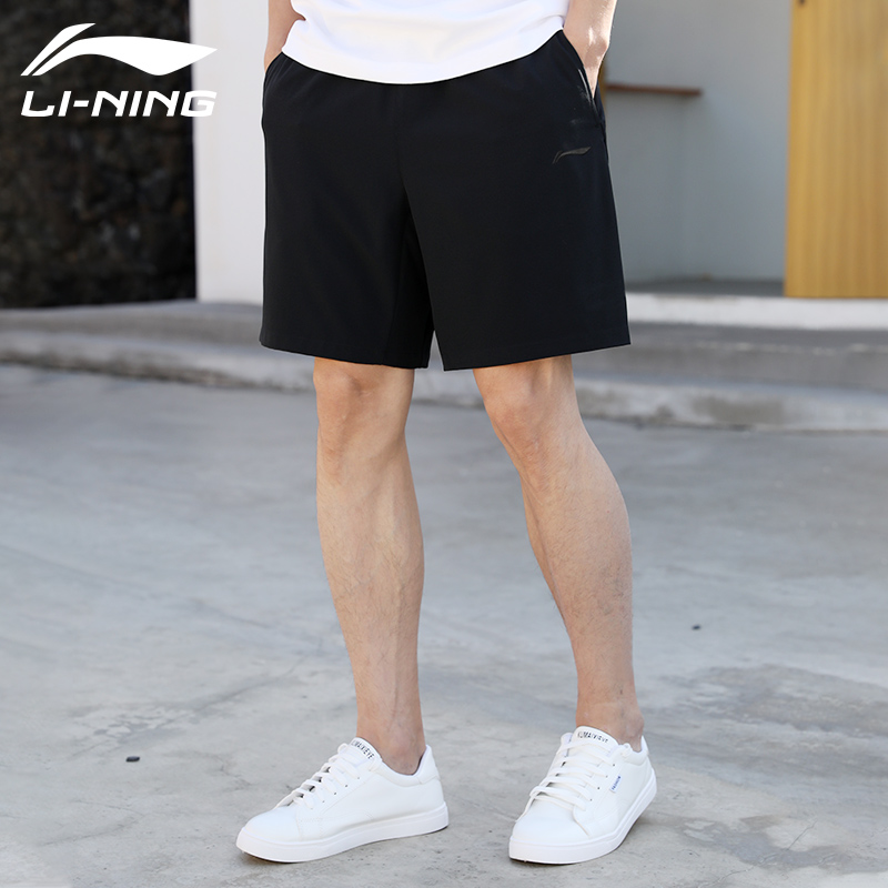 李宁短裤夏季男士薄款跑步健身篮球足球训练速干透气运动休闲五分