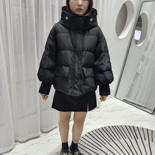 泡泡袖羽绒服荷叶边羽绒服高充绒放风防水羽绒服 - 图3
