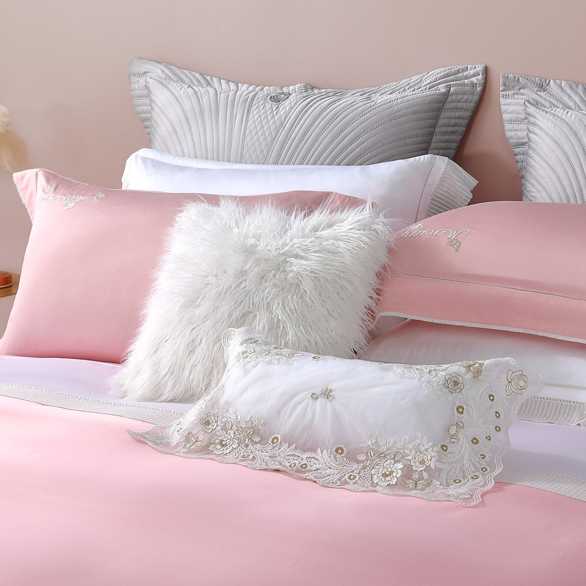 水星家纺60S新疆长绒棉四件套时尚简约家居套件全棉轻奢床品,淘宝优惠券,粉丝福利购,淘宝优惠卷