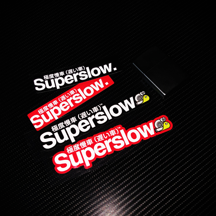 Superslow极度慢车创意个性汽车电动摩托车装饰贴花防水反光贴纸B