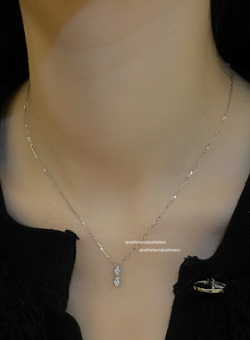 爱恋摇摆925银微镶细锆项链