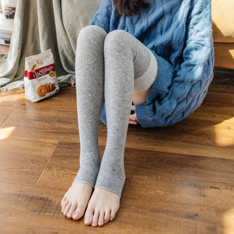 日系秋冬季中厚保暖过膝袜羊毛护膝袜套女堆堆袜高筒长筒袜长袜子,淘宝优惠券,粉丝福利购,淘宝优惠卷
