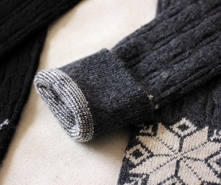 秋冬季日系护腿女羊毛过膝袜长筒袜保暖堆堆袜子高筒袜套长袜子 - 图1