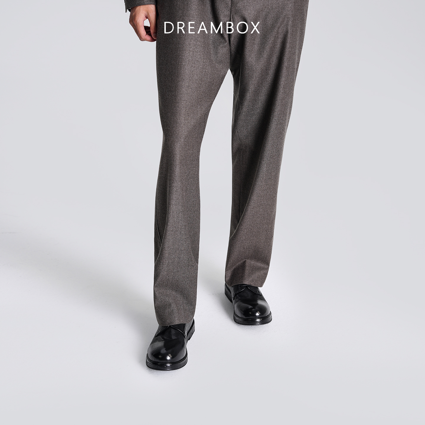 dreambox钧博石洗马皮透气舒适休闲皮鞋纯手工皮底英伦大头德比鞋 - 图1