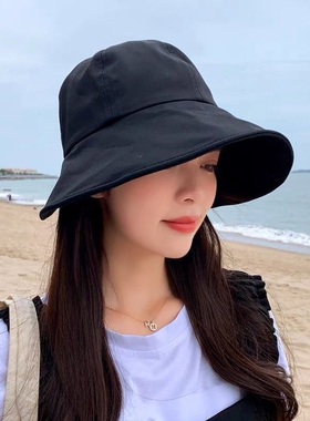 夏天防晒渔夫帽女透气遮阳帽子