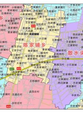 玉田县区域村庄交通道路乡镇分布地域磁性办公室挂图