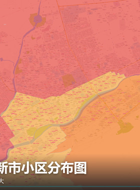 阜新市小区分布图 现代简约装饰画 办公室挂画 定制地图挂图