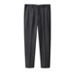 Winter thickened black casual pants brushed design solid color business warm gray trousers men's straight pants