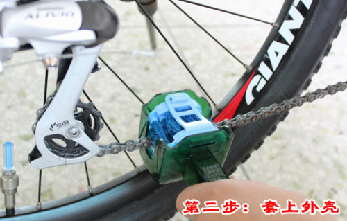 赛领自行车洗链器洗链条清洗海绵刷子链条链钩清洁保养护套装配件 - 图1