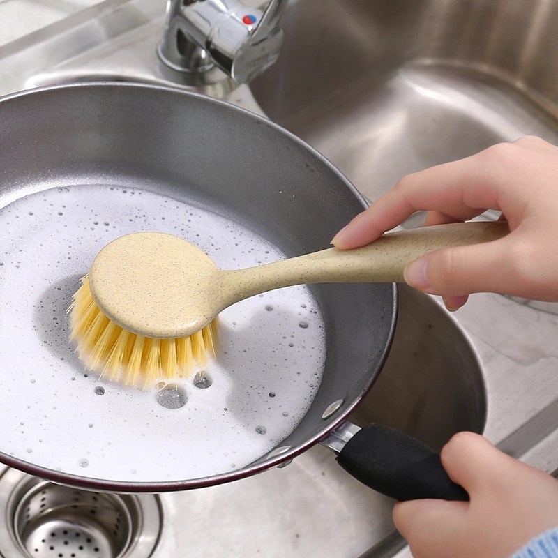 不粘油不脏手洗锅刷碗刷带柄长柄刷子厨房清洁工具洗碗刷锅用品 - 图0