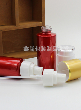 大红色玻璃套装瓶膏霜眼霜面霜
