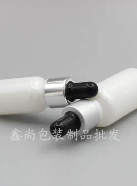珠光白色玻璃精油瓶喷色分装瓶