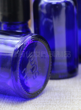 蓝色玻璃走珠瓶精油分装瓶眼部