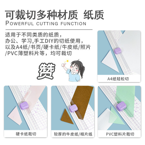 手工裁纸刀切纸机神器照片相片铡刀手动切割器迷你双向A3纸美工刀 - 图1