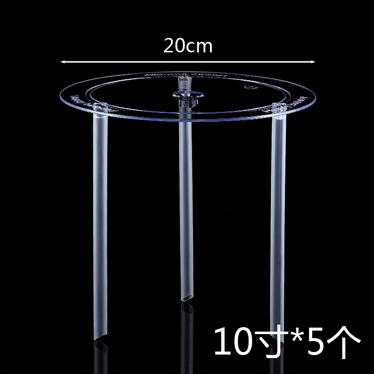 双层生日蛋糕打桩支架 4寸6寸8寸10寸悬浮固定垫片烘焙工具 5个装 - 图3