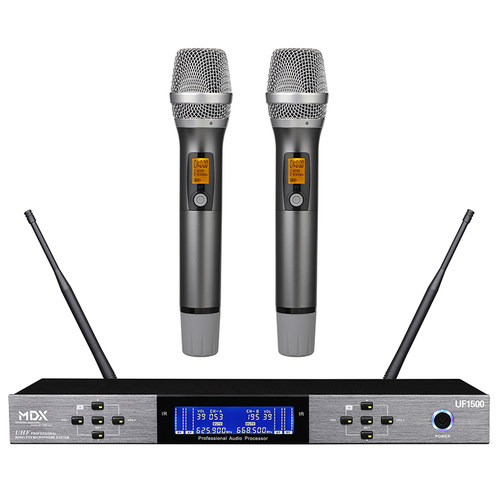 MDX麦迪声U段专业舞台话筒调频KTV无线麦克风 一拖二会议表演手持 - 图3