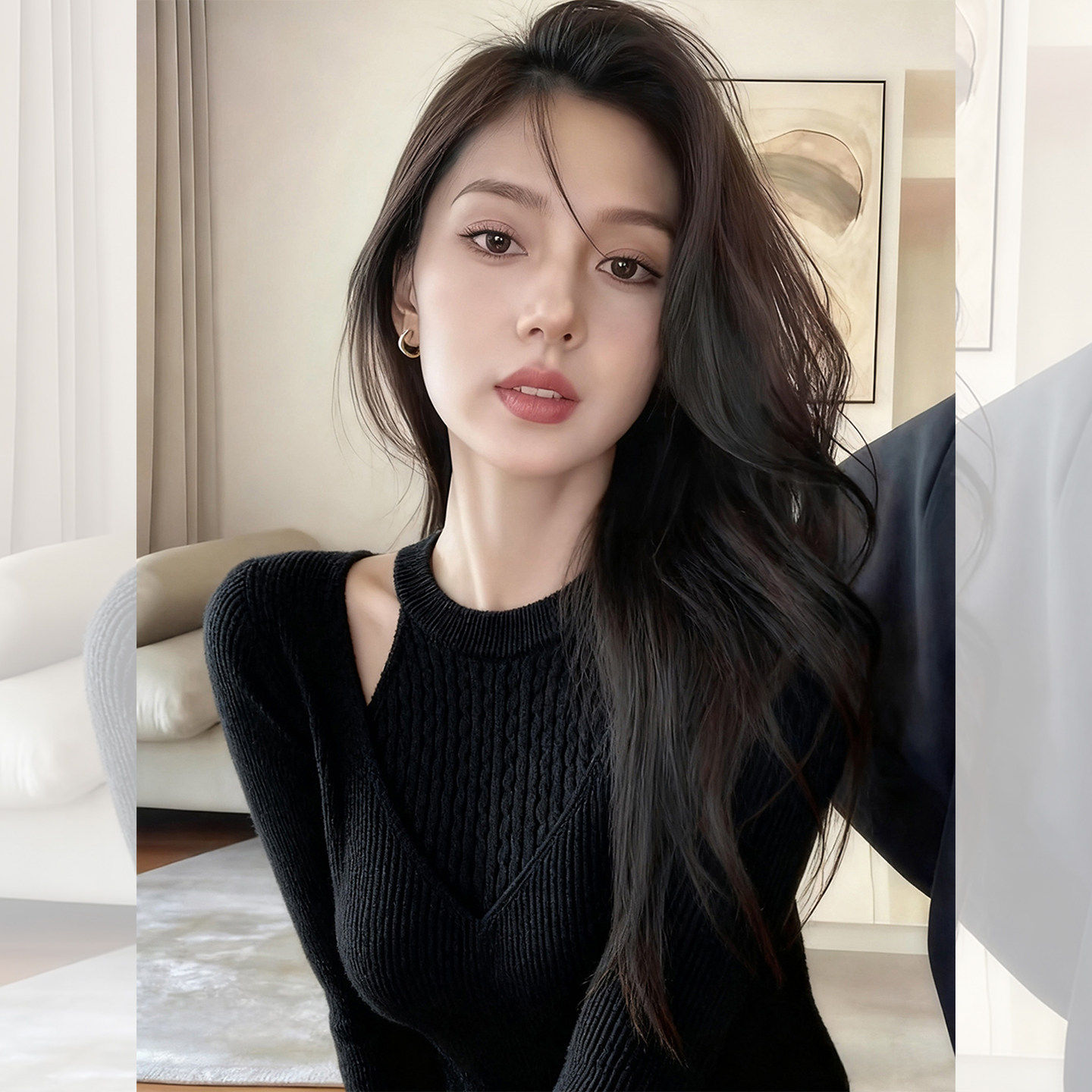 红色假两件针织衫毛衣女款2025新款圣诞穿搭巨好看的初冬内搭上衣,淘宝优惠券,粉丝福利购,淘宝优惠卷