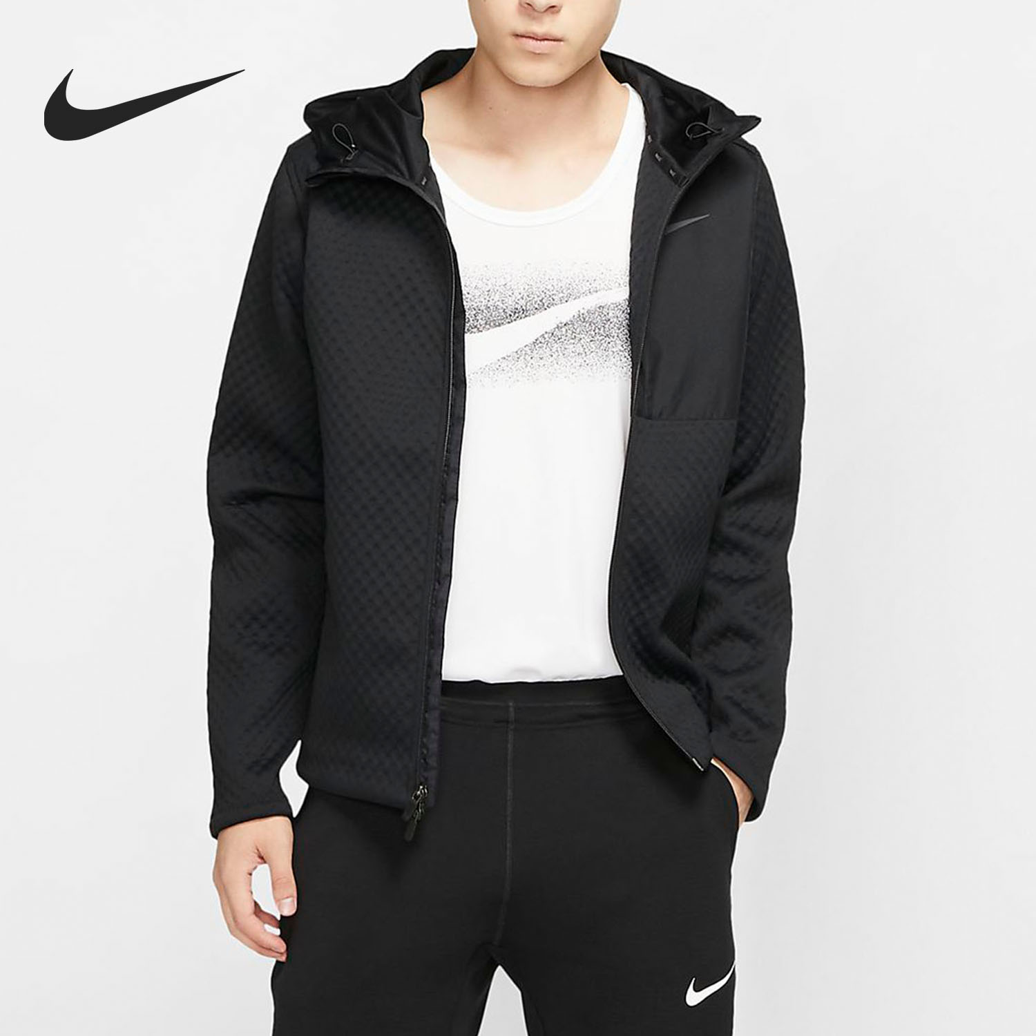Nike/耐克正品男子时尚全长拉链开襟连帽训练运动夹克外套 BV3999 - 图0