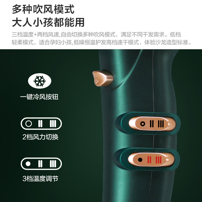 康夫旗舰店康夫电吹风机理发店发型师专用大功率护发冷热风发廊家用静音风筒2