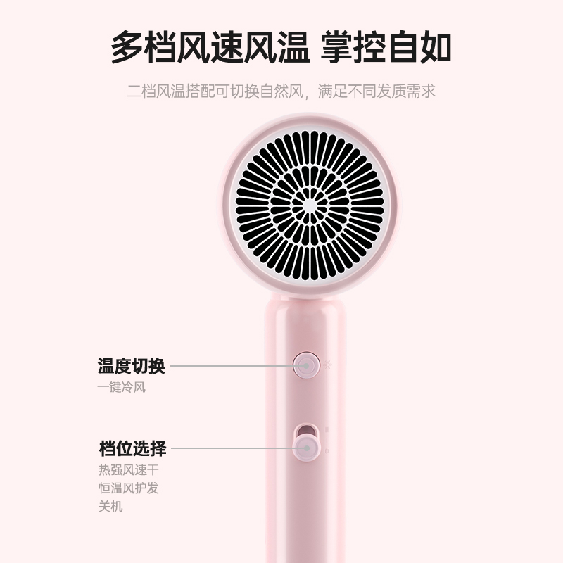 康夫电吹风机家用负离子护发专用大功率大风力速干宿舍用学生风筒