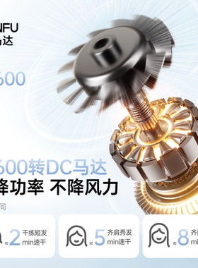 康夫护发速干电吹风机负离子家用大功率2026新款宿舍用学生折叠