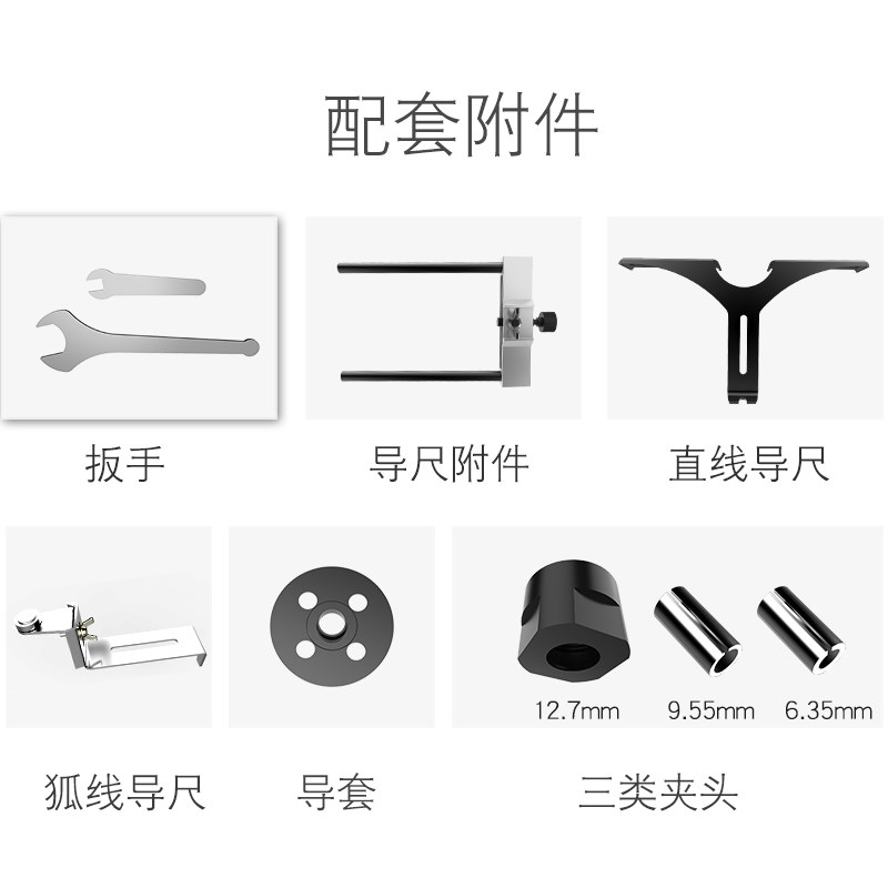 卡顿电木铣CT12-6雕刻机修边机开槽机开榫孔锣机木工装修铜芯 - 图1