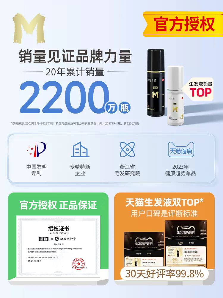 順豐包郵】蔓迪米諾地爾酊正品5%男性溶液噴霧劑町斑禿生發液曼迪_江西仁和堂大藥房旗艦店_OTC藥品/國際醫藥