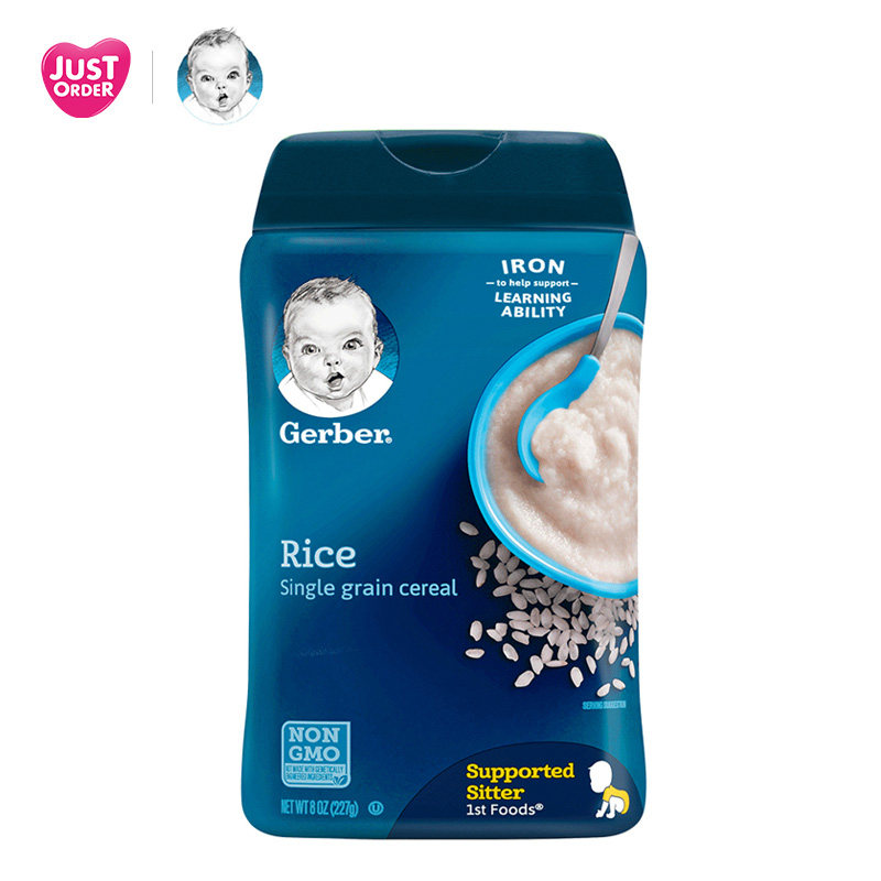美国进口gerber dha纯大米1段米糊 加食达海外米粉/米糊/汤粥